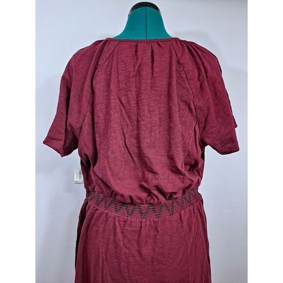 Ladies S/S Dress, NWT.   Deep Red, Size XXL. - Picture 7 of 10